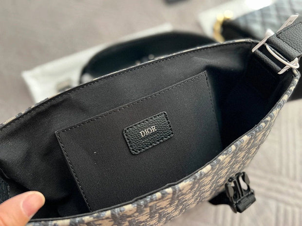 Dior embroidered messenger bag