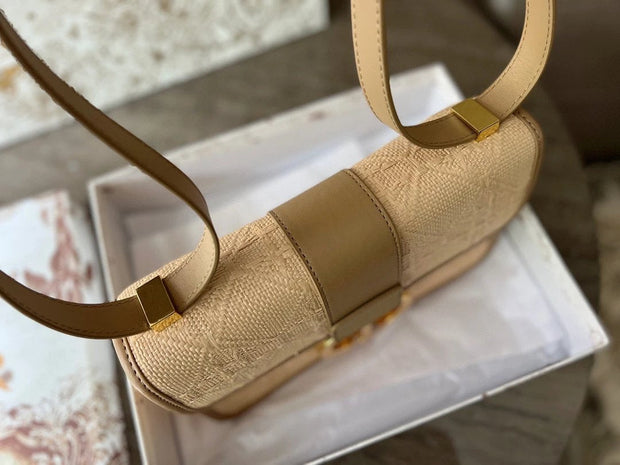 Dior raffia Montaigne 30 shoulder crossbody bag