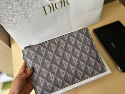 Dior diamond pattern clutch