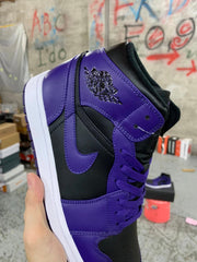 Air Jordan 1 Mid "Purple Black”
