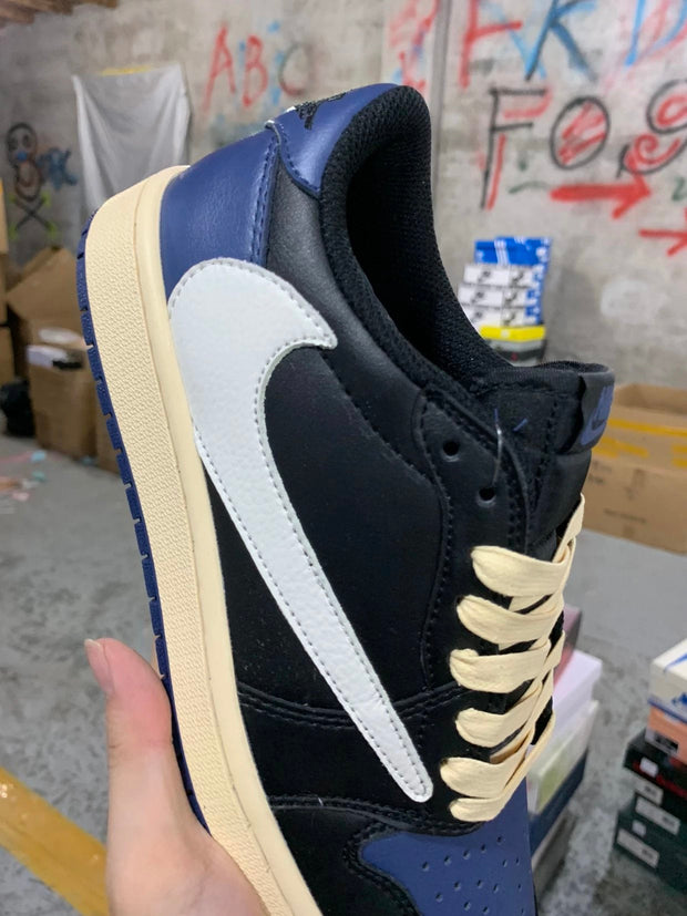 fragment design x Travis Scott x Nike Air Jordan 1 Low OG SP"Black/Midnight Navy"