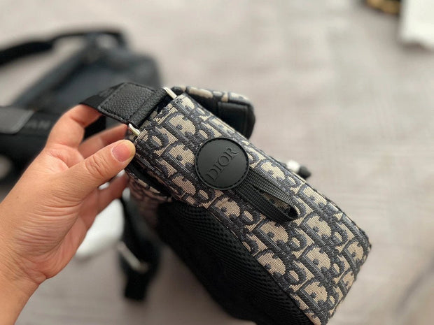 Dior embroidered messenger bag