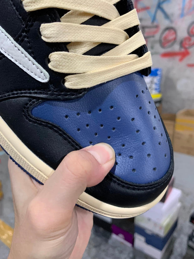 fragment design x Travis Scott x Nike Air Jordan 1 Low OG SP"Black/Midnight Navy"