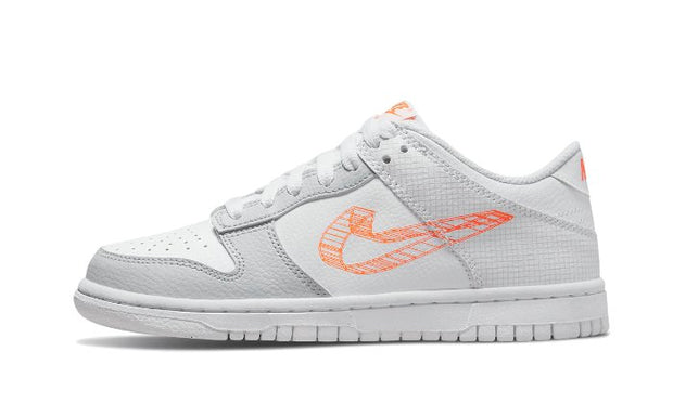 3D Swoosh White Grey
