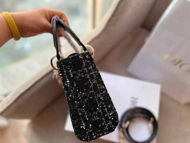 Dior tweed square Diana bag
