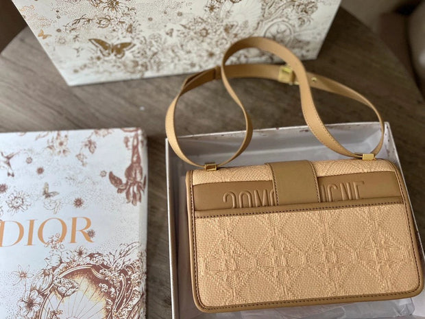 Dior raffia Montaigne 30 shoulder crossbody bag