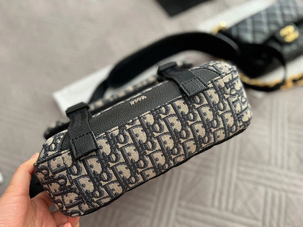 Dior embroidered messenger bag