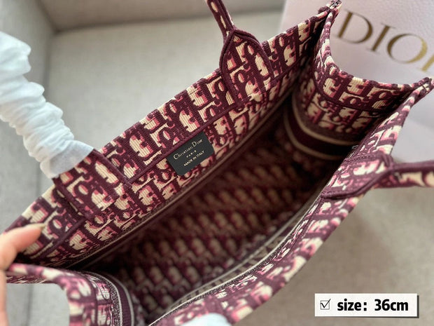 Dior embroidered tote bag