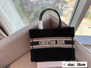 Dior lambswool tote bag