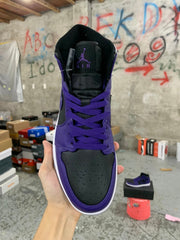 Air Jordan 1 Mid "Purple Black”