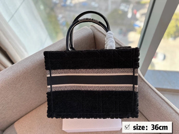 Dior lambswool tote bag