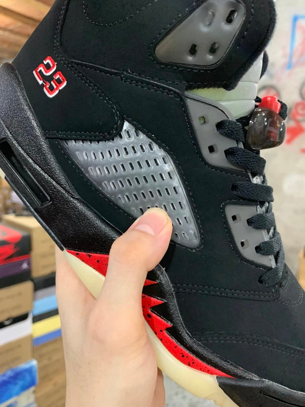 Air Jordan 5 Retro Black Metallic Silver (GS)