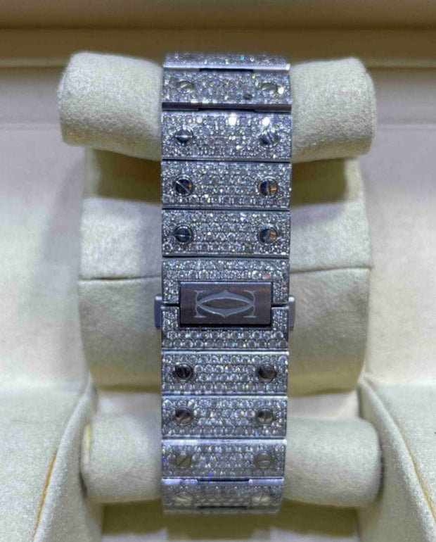 GRA Certified VVS Moissanite Watch | 41mm | Cartier Swiss Movement Automatic Watch