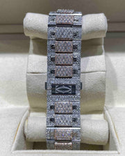 GRA Certified VVS Moissanite Watch Skeleton | 41mm | Cartier Swiss Movement Automatic Watch