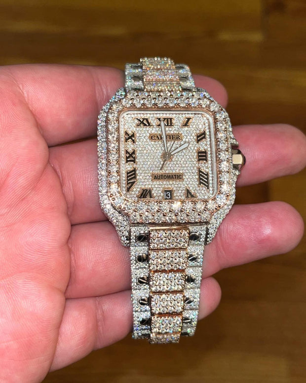 Cartier Santos vvs Moissanite