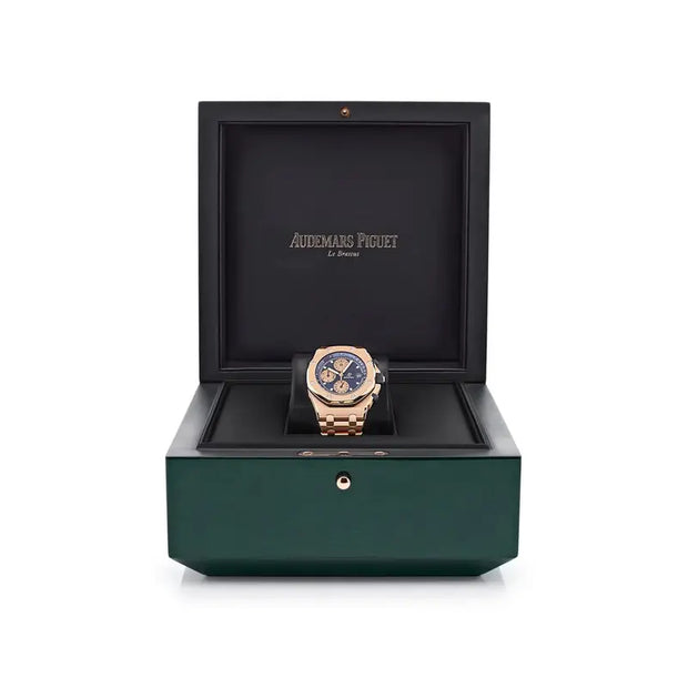 Audemars Piguet Royal Oak Offshore 26238OR.OO.2000OR.01 Chronograph ‘Brick’ Rose Gold Blue Dial