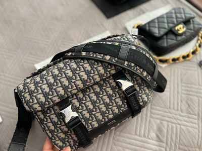 Dior embroidered messenger bag