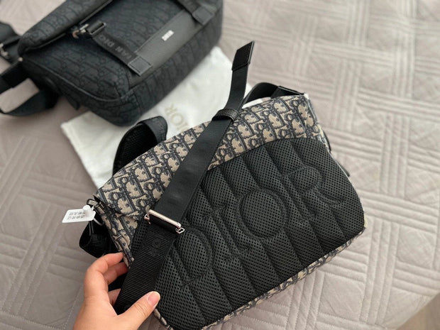 Dior embroidered messenger bag
