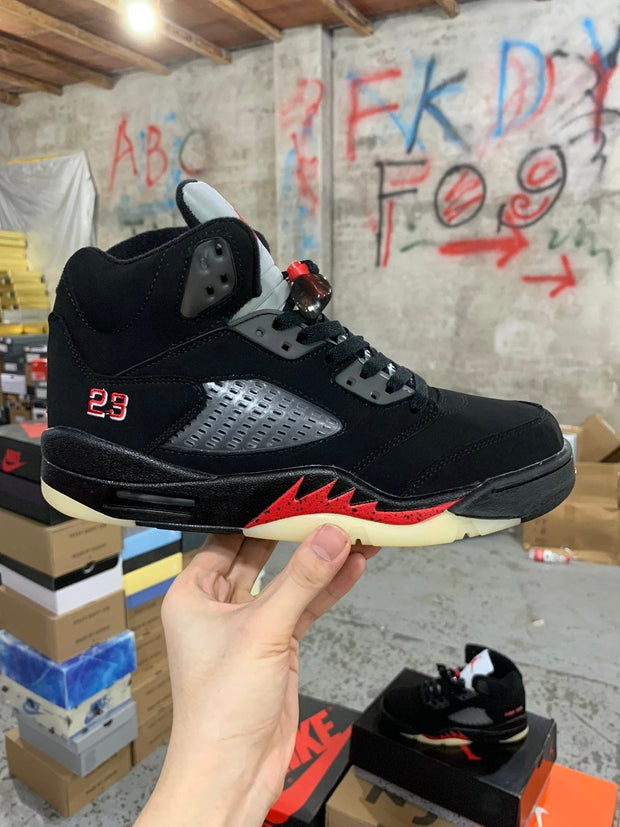 Air Jordan 5 Retro Black Metallic Silver (GS)
