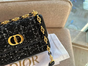 Dior tweed cannage chain bag