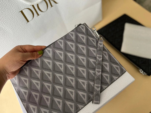 Dior diamond pattern clutch