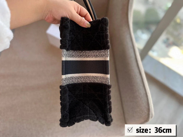 Dior lambswool tote bag