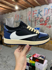 fragment design x Travis Scott x Nike Air Jordan 1 Low OG SP"Black/Midnight Navy"