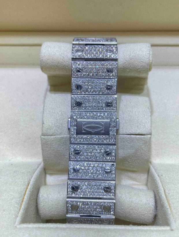 GRA Certified VVS Moissanite Watch | 41mm | Cartier Swiss Movement Automatic Watch