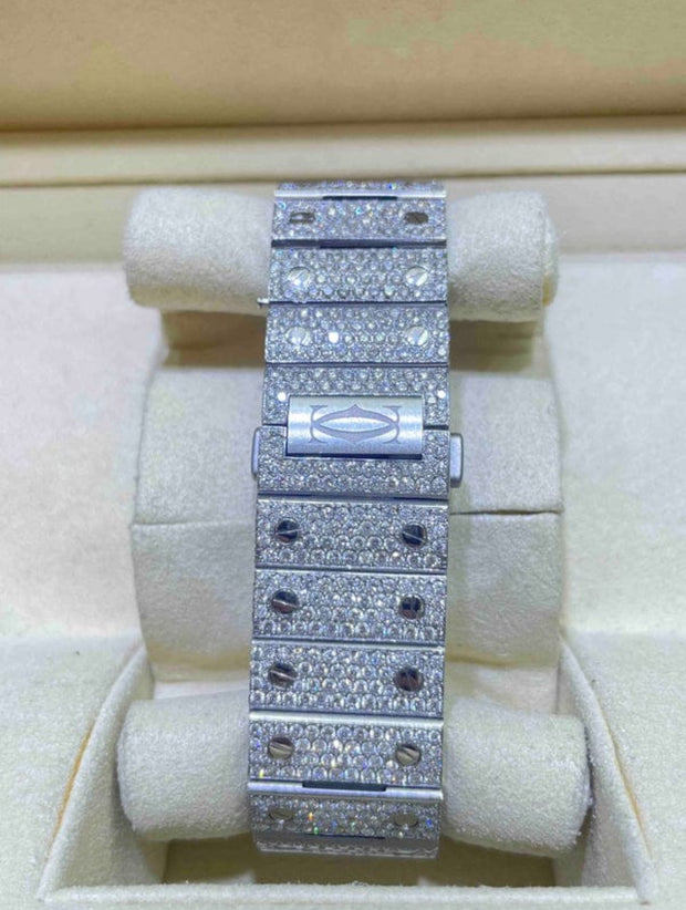 GRA Certified VVS Moissanite Watch | 41mm | Cartier Swiss Movement Automatic Watch