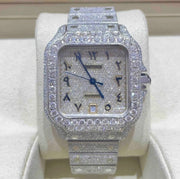 GRA Certified VVS Moissanite Watch | 41mm | Cartier Swiss Movement Automatic Watch