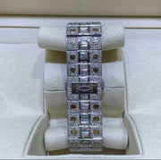 GRA Certified VVS Moissanite Watch | 41mm | Cartier Swiss Movement Automatic Watch