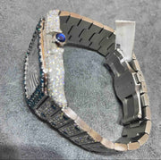 GRA Certified VVS Moissanite Watch | 41mm | Cartier Swiss Movement Automatic Watch