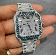 GRA Certified VVS Moissanite Watch | 41mm | Cartier Swiss Movement Automatic Watch