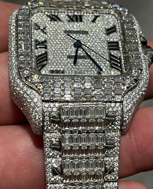 Cartier Santos vvs Moissanite