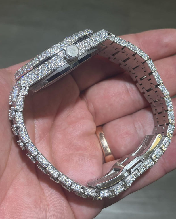 GRA Certified VVS Moissanite AP Watch | Audemars Piguet | Swiss Movement Automatic Watch
