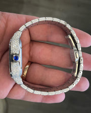 GRA Certified VVS Moissanite Watch | 41mm | Cartier Swiss Movement Automatic Watch