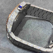GRA Certified VVS Moissanite Watch | 41mm | Cartier Swiss Movement Automatic Watch