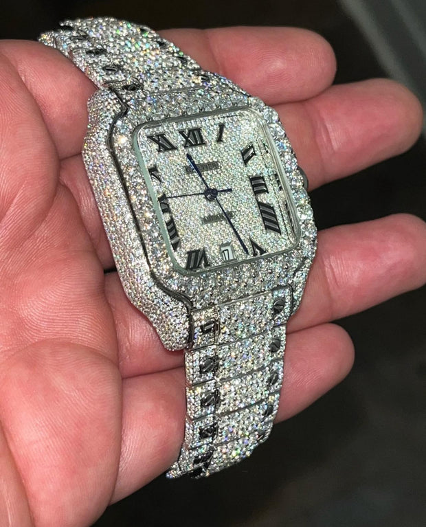 Cartier Santos vvs Moissanite