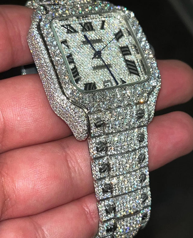 Cartier Santos vvs Moissanite