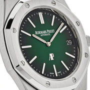 Audemars Piguet Royal Oak 15202PT.OO.1240PT.01 ‘Jumbo’ Extra-Thin Platinum Green Dial (2021)