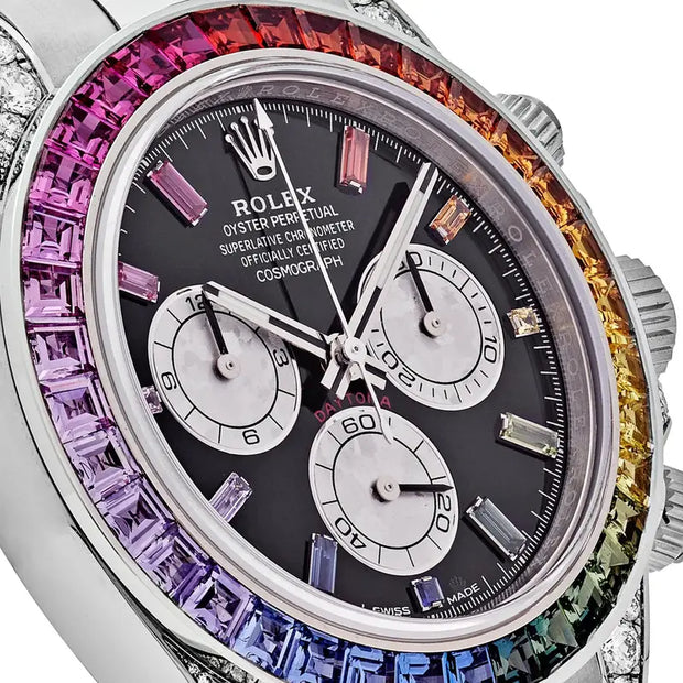 Rolex Daytona 116599RBOW ‘Rainbow’ White Gold Black Dial Sapphire Bezel (2022)