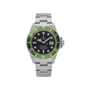 Rolex Submariner Date 16610V ‘Kermit’ Bezel Flat 4 Steel Black Dial Oyster (2003)