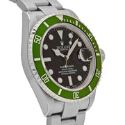 Rolex Submariner Date 16610V ‘Kermit’ Bezel Flat 4 Steel Black Dial Oyster (2003)