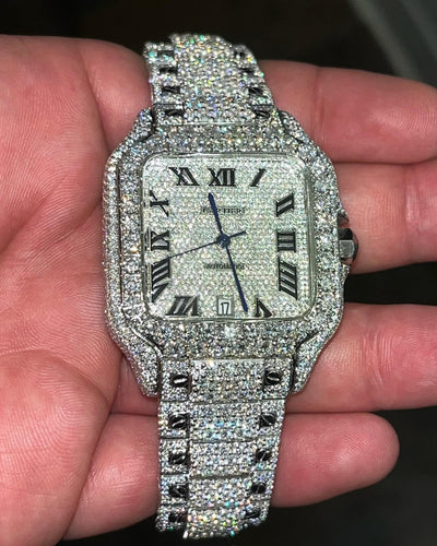 Cartier Santos vvs Moissanite