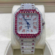 GRA Certified VVS Moissanite Watch | 41mm | Cartier Swiss Movement Automatic Watch