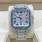 GRA Certified VVS Moissanite Watch | 41mm | Cartier Swiss Movement Automatic Watch